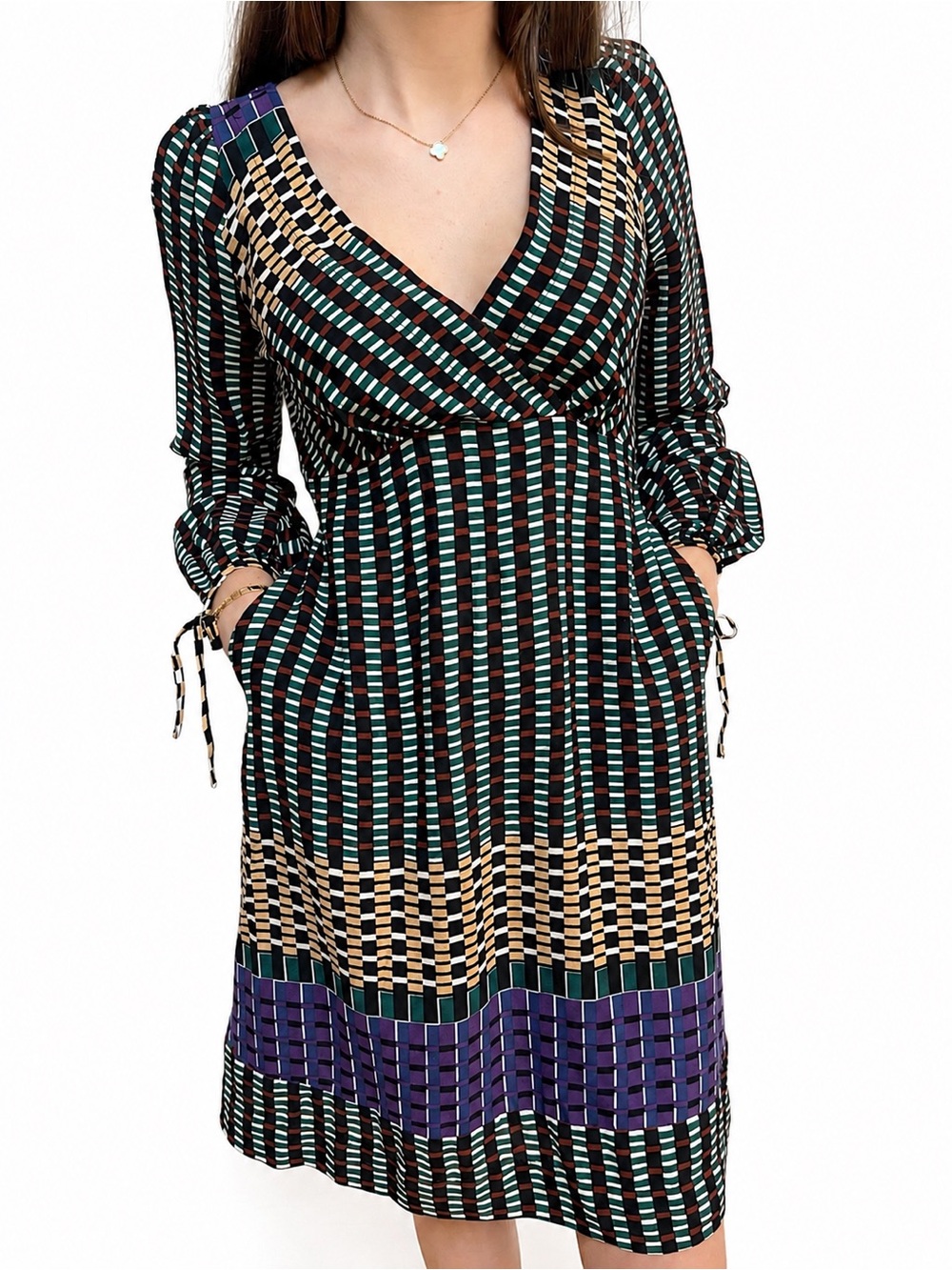 Maeve by Anthropologie Gianna Geometric Tunic Dress Size US 0 OB1052528